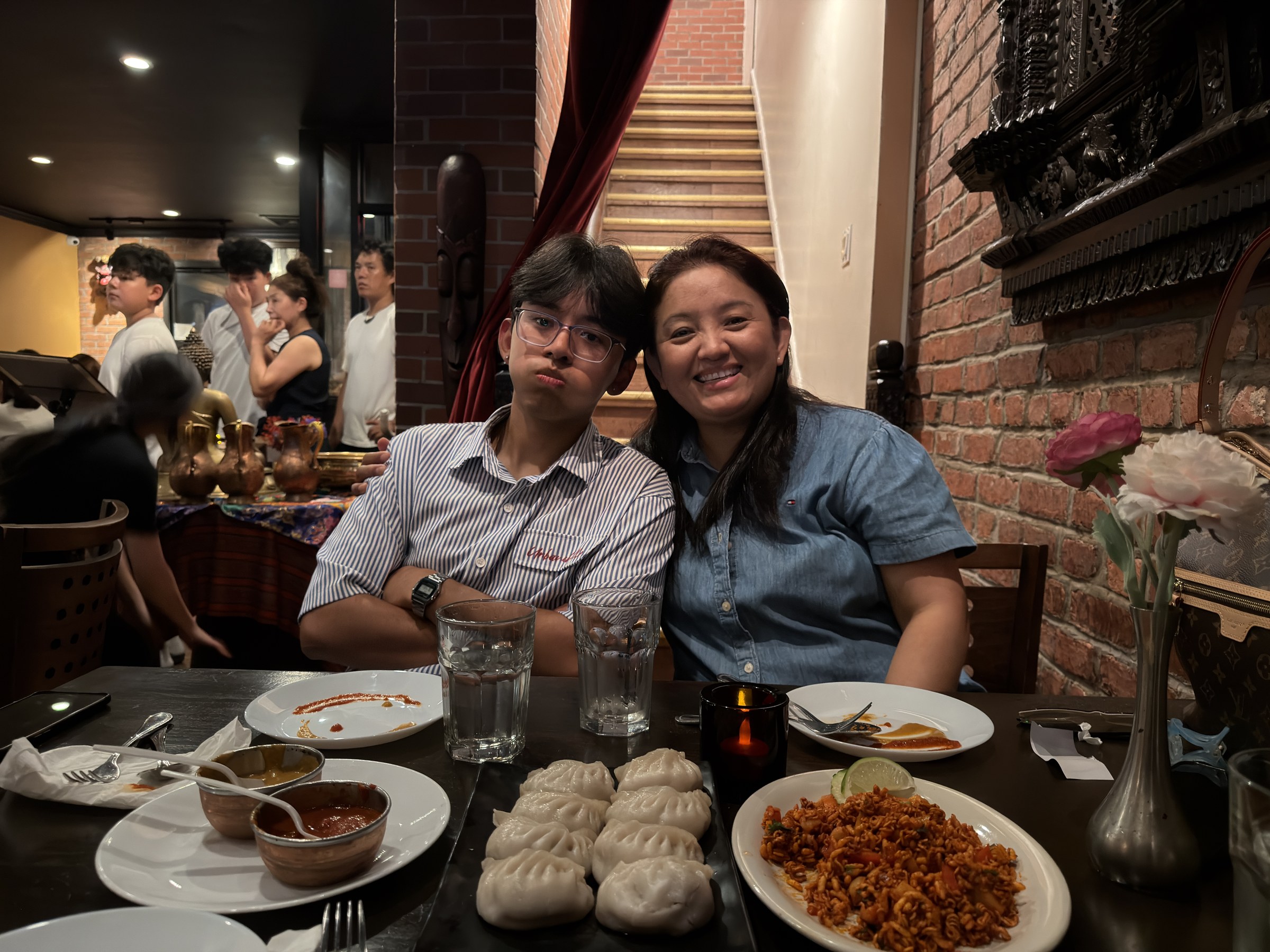 Tenzin with his mom